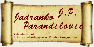 Jadranko Parandilović vizit kartica